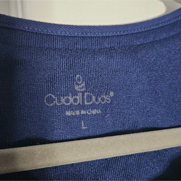 Womens navy Aztec Cuddlduds‎ 2pc pajama set size large - Picture 6 of 12